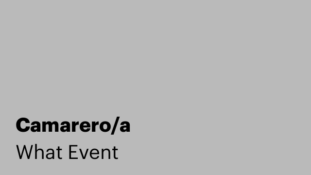 Camarero/a