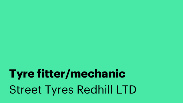 Tyre fitter/mechanic