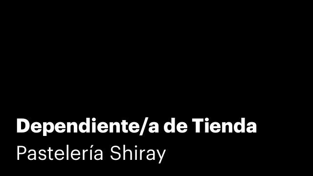 Dependiente/a de Tienda