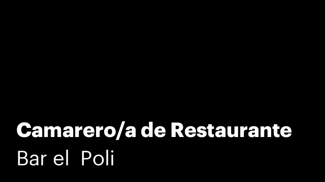 Camarero/a de Restaurante