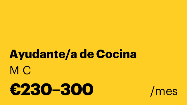 Ayudante/a de Cocina