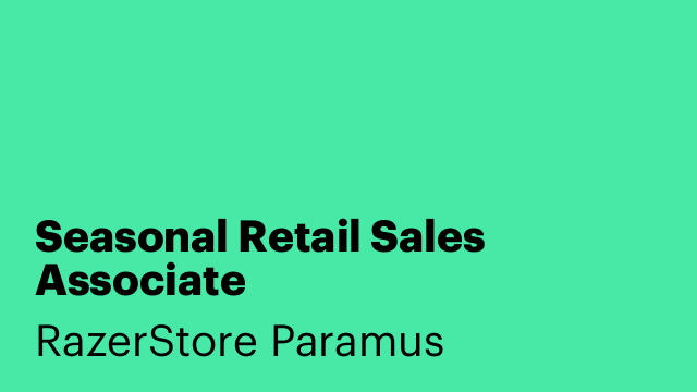 Seasonal Retail Sales Associate