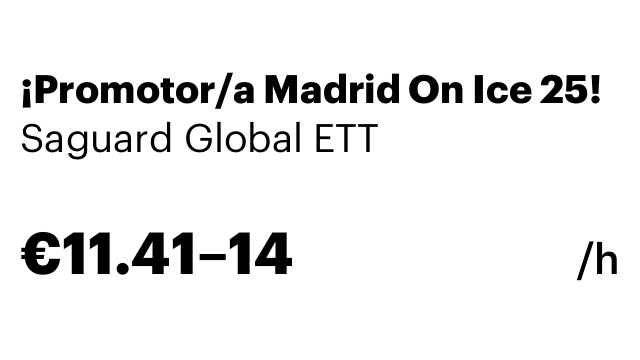 ¡Promotor/a Madrid On Ice 25!