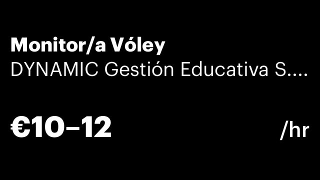 Monitor/a Vóley