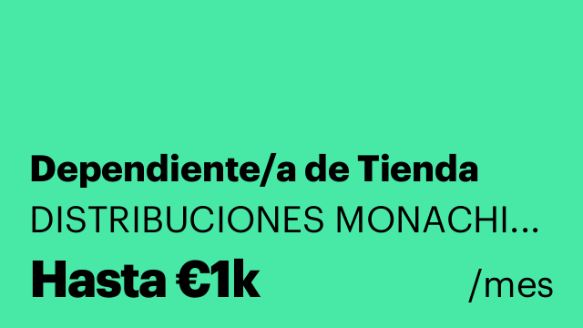 Dependiente/a de Tienda