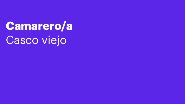 Camarero/a