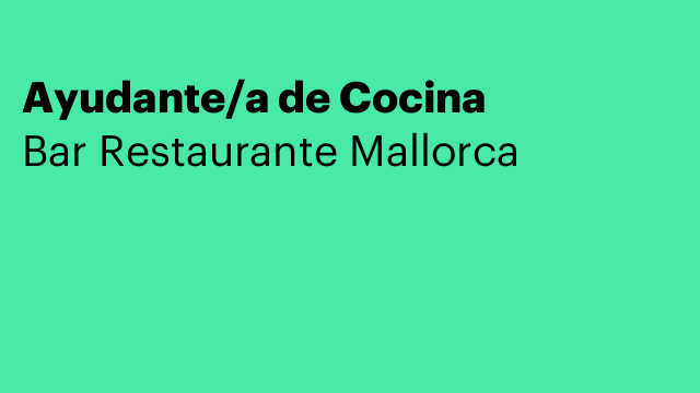 Ayudante/a de Cocina