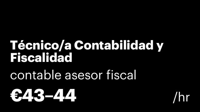 Técnico/a Contabilidad y Fiscalidad