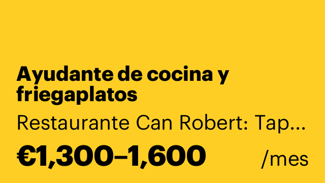 Ayudante de cocina y friegaplatos