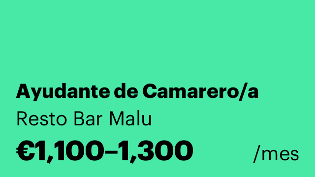Ayudante de Camarero/a