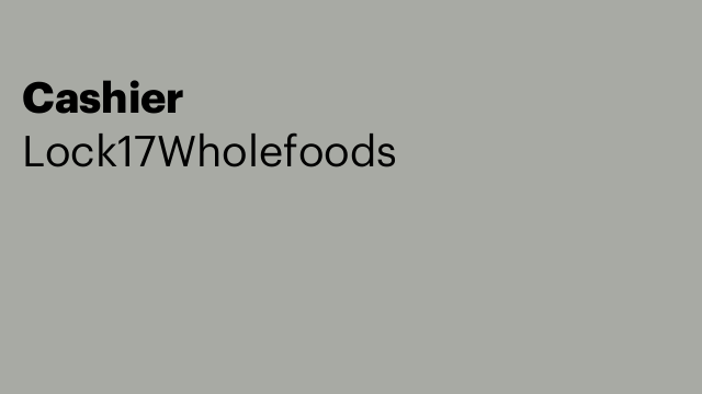 Cashier