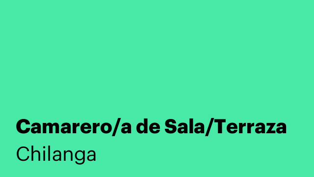 Camarero/a de Sala/Terraza
