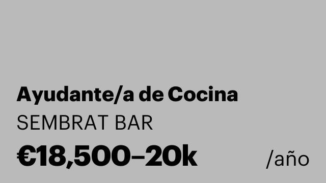 Ayudante/a de Cocina