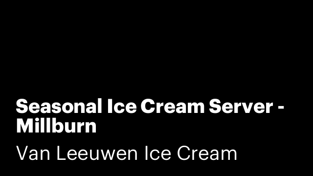 Seasonal Ice Cream Server - Millburn