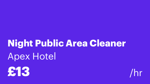 Night Public Area Cleaner