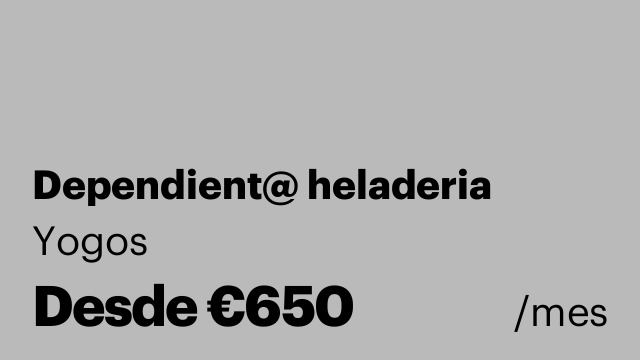 Dependient@ heladeria
