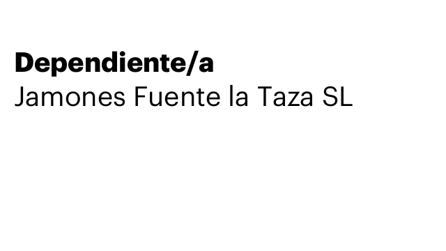 Dependiente/a