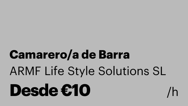 Camarero/a de Barra