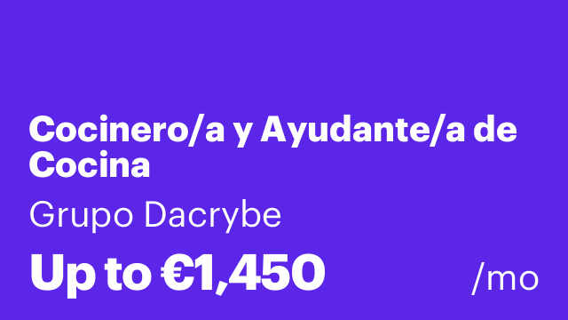 Cocinero/a y Ayudante/a de Cocina
