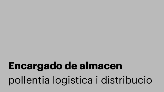 Encargado de almacen