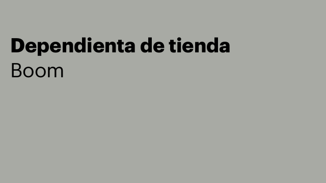 Dependienta de tienda