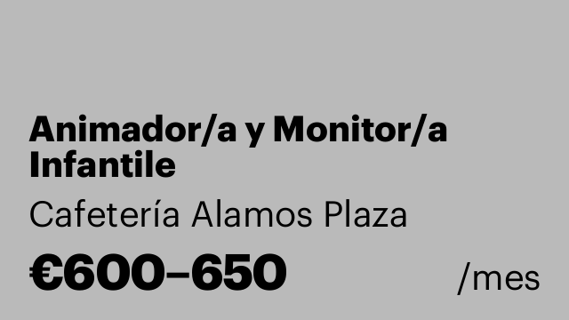 Animador/a y Monitor/a Infantile