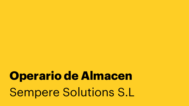 Operario de Almacen