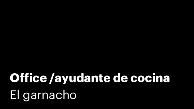 Office /ayudante de cocina