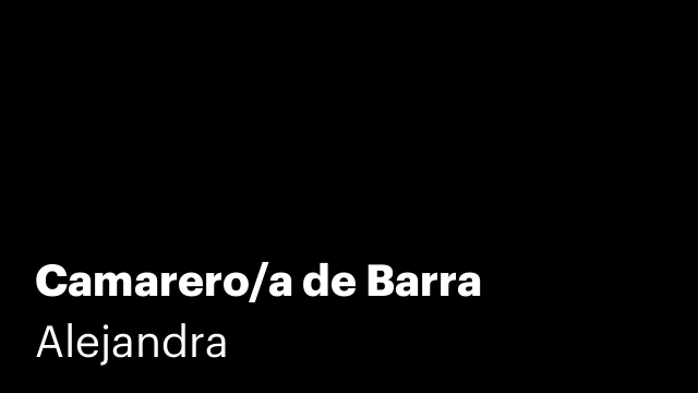 Camarero/a de Barra