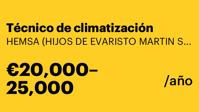 Técnico de climatización
