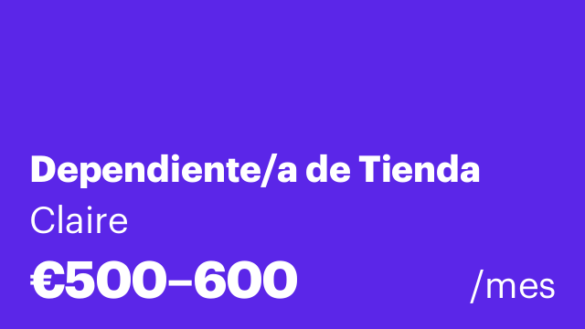 Dependiente/a de Tienda