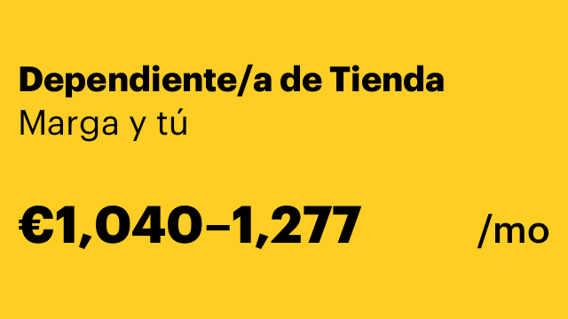 Dependiente/a de Tienda