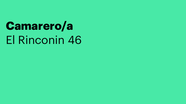 Camarero/a