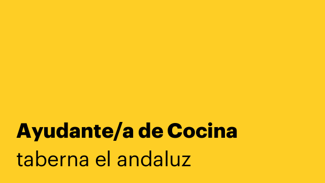Ayudante/a de Cocina