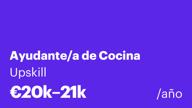 Ayudante/a de Cocina
