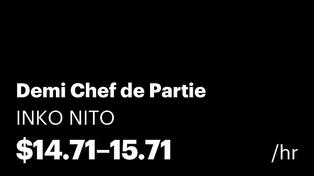 Demi Chef de Partie