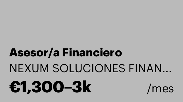 Asesor/a Financiero
