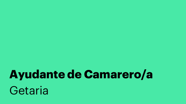 Ayudante de Camarero/a