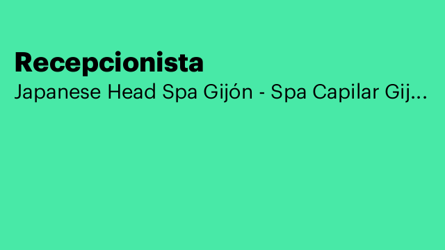 Recepcionista