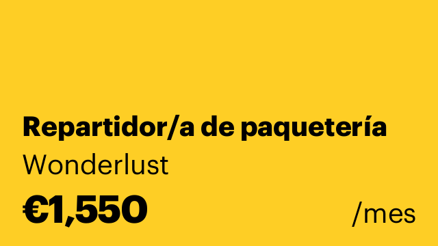 Repartidor/a de paquetería