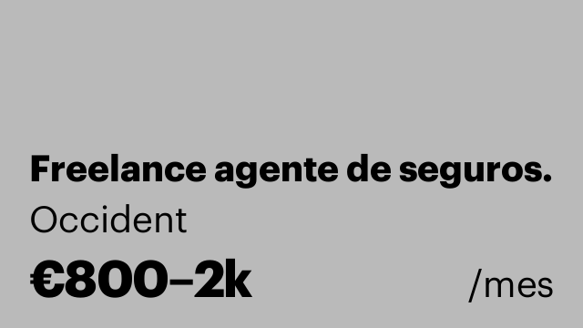 Freelance agente de seguros.