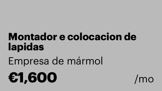 Montador e colocacion de lapidas