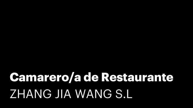 Camarero/a de Restaurante
