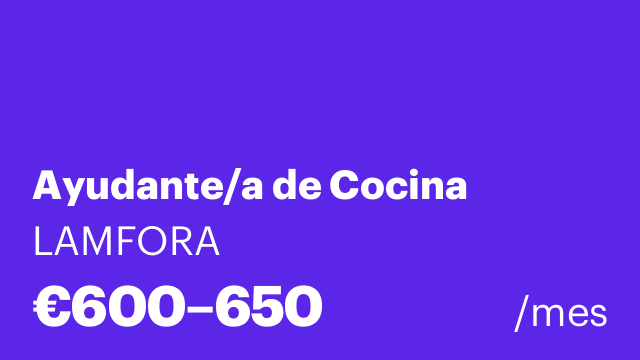 Ayudante/a de Cocina