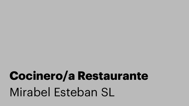 Cocinero/a Restaurante