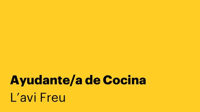 Ayudante/a de Cocina
