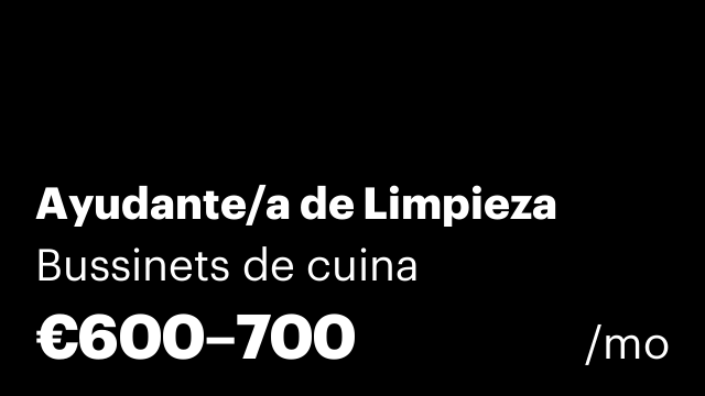 Ayudante/a de Limpieza