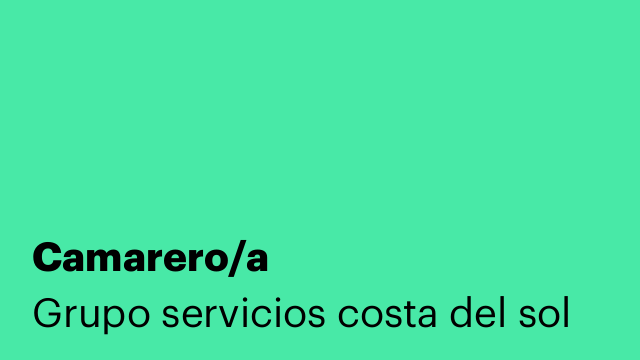 Camarero/a
