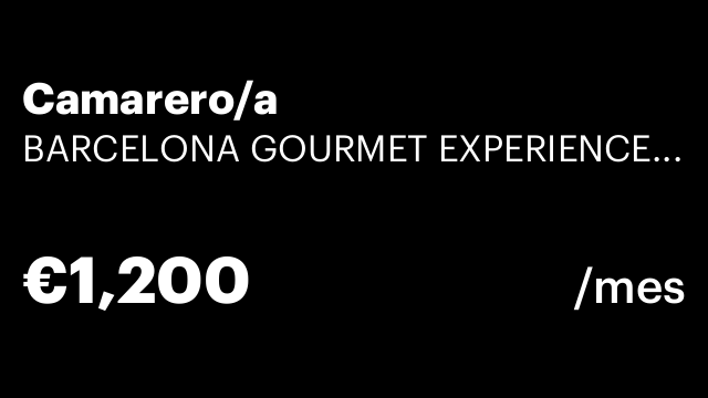 Camarero/a