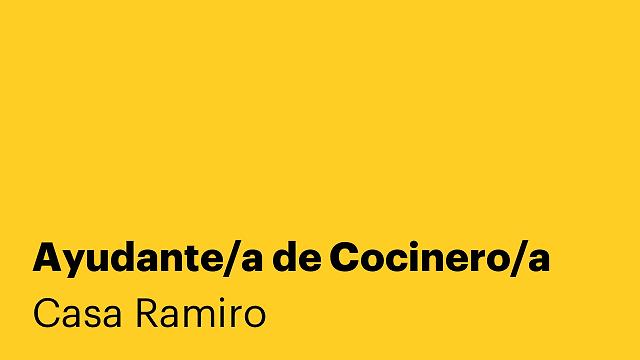 Ayudante/a de Cocinero/a